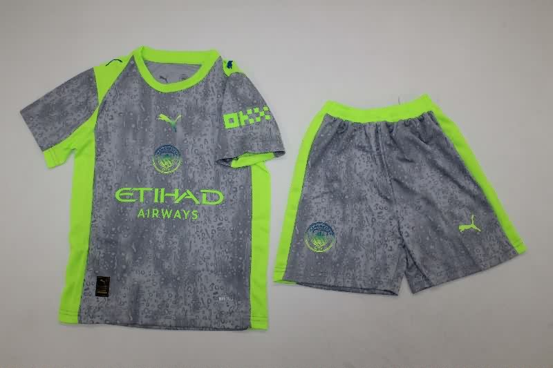 Manchester City 25/26 Kids Third Soccer Jersey And Shorts
