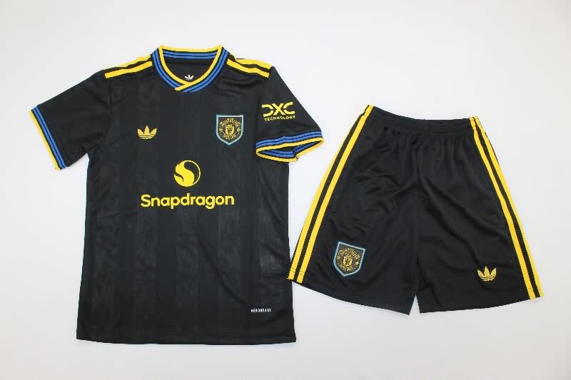 Manchester United 25/26 Kids Third Soccer Jersey And Shorts
