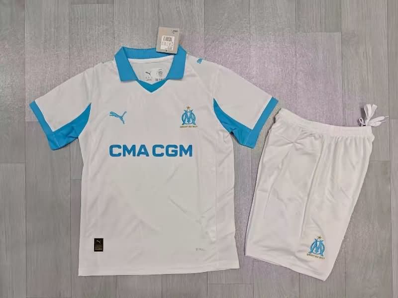 Marseilles 25/26 Kids Home Soccer Jersey And Shorts
