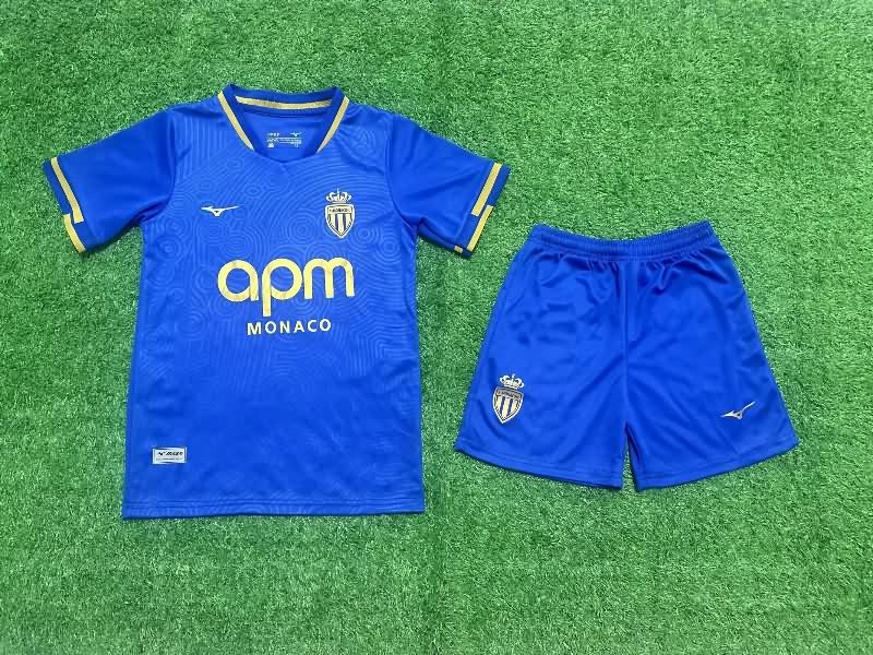 Monaco 25/26 Kids Away Soccer Jersey And Shorts