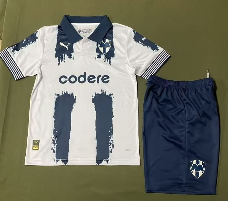 Monterrey 25/26 Kids White Soccer Jersey And Shorts