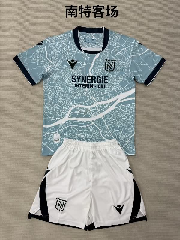 Nantes FC 25/26 Kids Away Soccer Jersey And Shorts