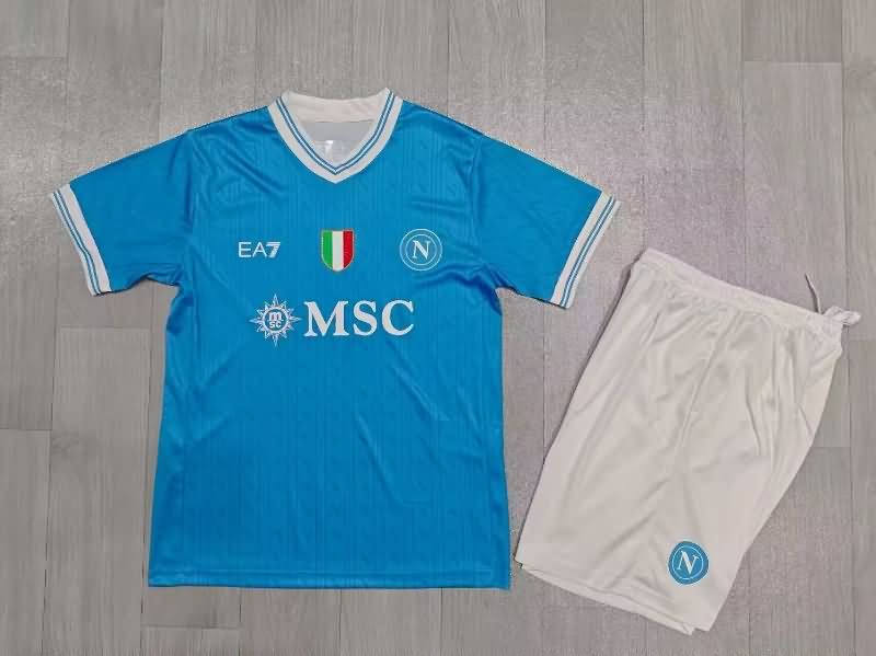 Napoli 25/26 Kids Home Soccer Jersey And Shorts