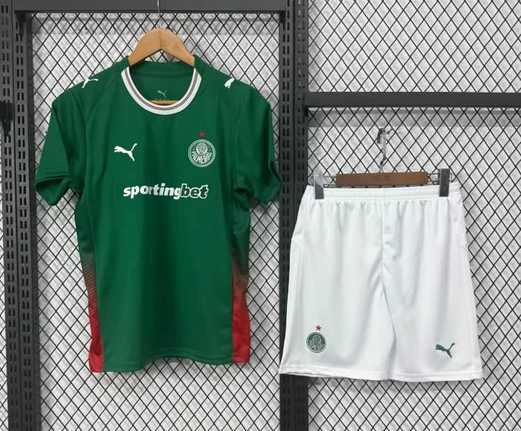 Palmeiras 2026 Kids Home Soccer Jersey And Shorts