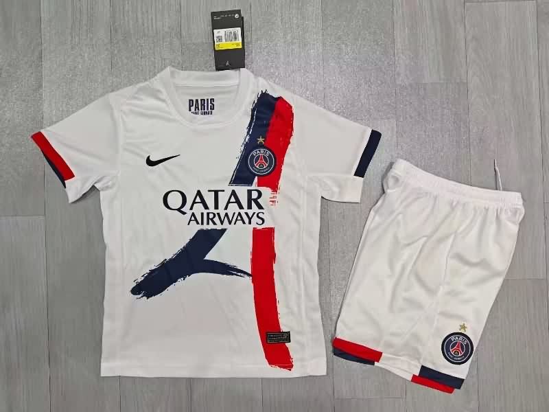 Paris St Germain 25/26 Kids Away Soccer Jersey And Shorts