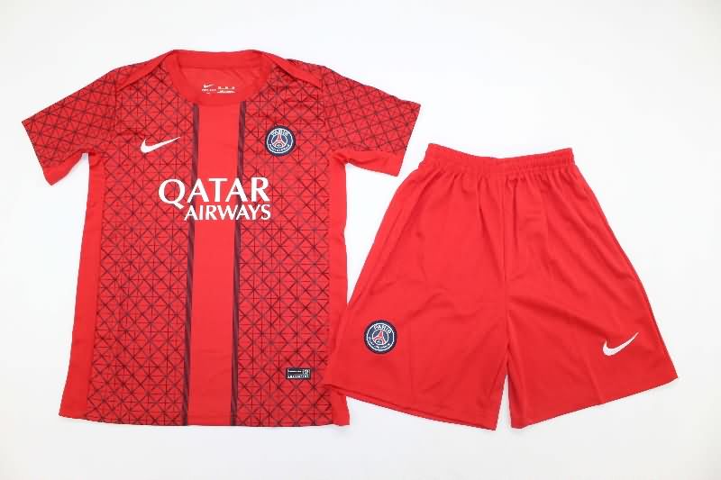 Paris St Germain 25/26 Kids Training Soccer Jersey And Shorts
