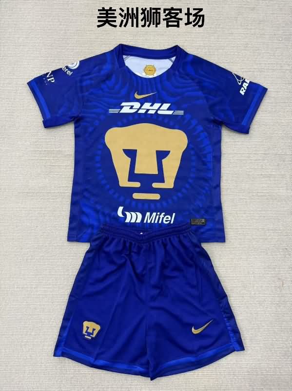 Pumas UNAM 25/26 Kids Away Soccer Jersey And Shorts
