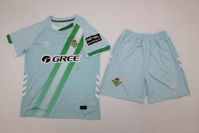 Real Betis 25/26 Kids Away Soccer Jersey And Shorts
