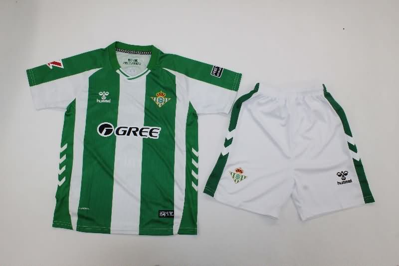 Real Betis 25/26 Kids Home Soccer Jersey And Shorts