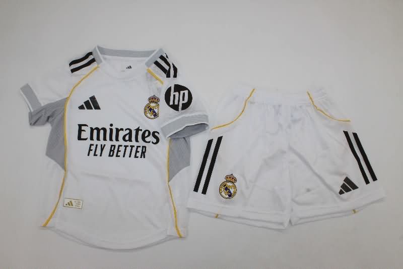 Real Madrid 25/26 Kids Home Soccer Jersey And Shorts (Player)