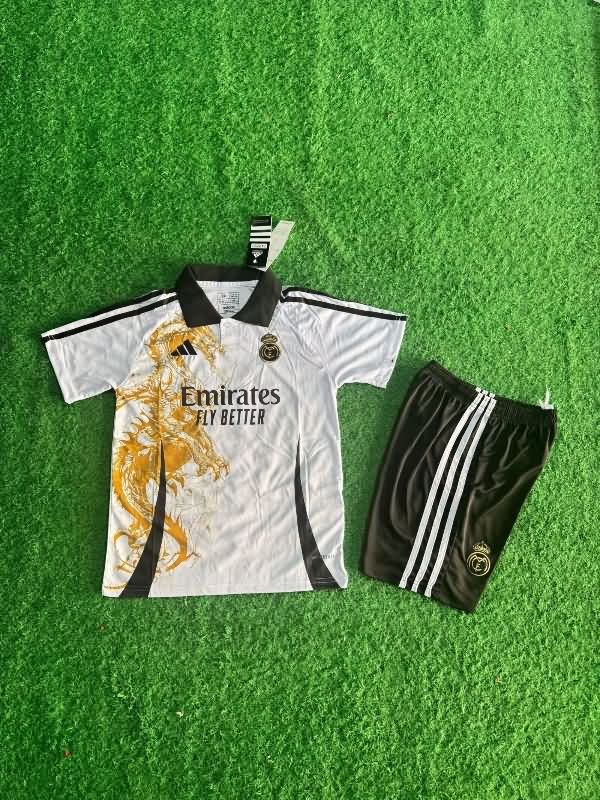Real Madrid 25/26 Kids Special Soccer Jersey And Shorts 02