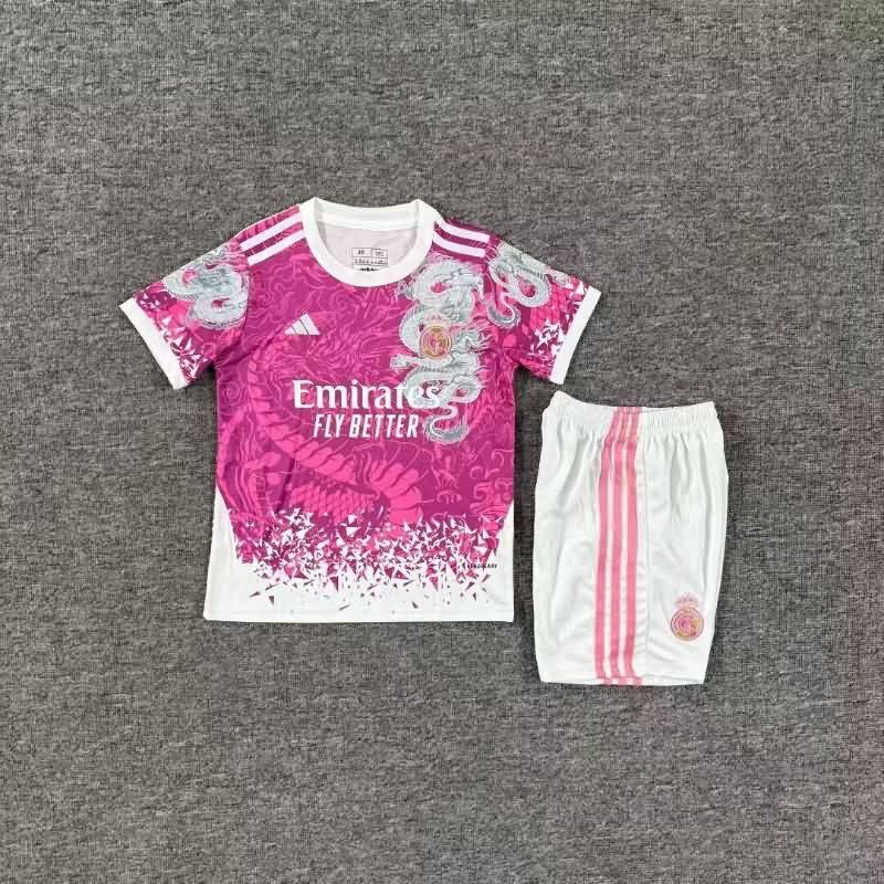 Real Madrid 25/26 Kids Special Soccer Jersey And Shorts 04