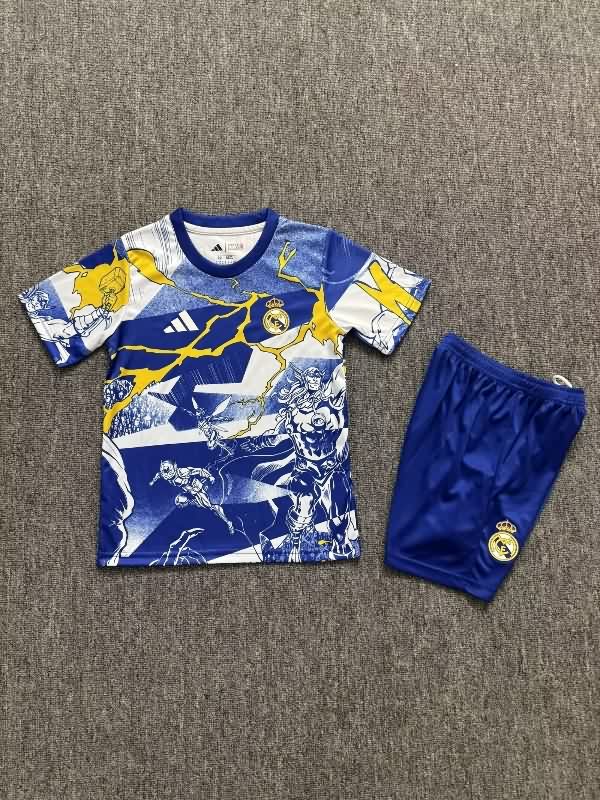 Real Madrid 25/26 Kids Special Soccer Jersey And Shorts 08