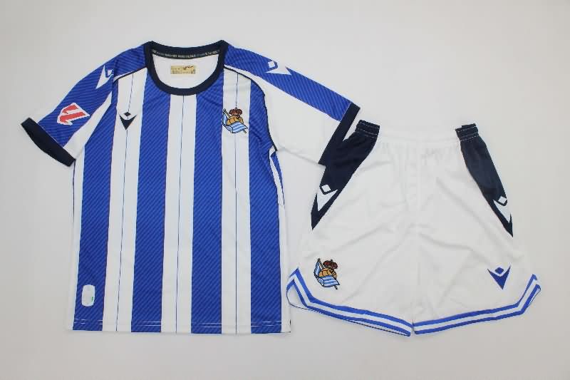 Real Sociedad 25/26 Kids Home Soccer Jersey And Shorts
