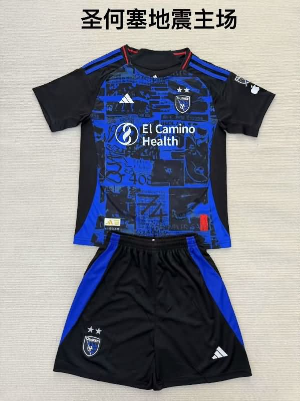 San Jose Earthquakes 2025 Kids Home Soccer Jersey And Shorts
