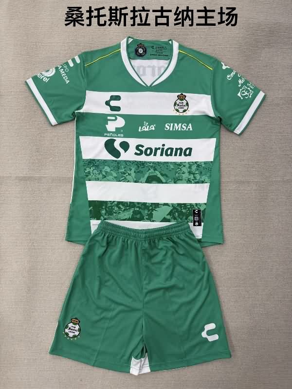 Santos Laguna 25/26 Kids Home Soccer Jersey And Shorts