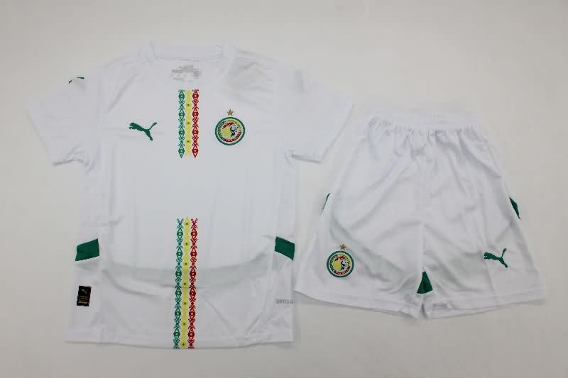 Senegal 2025 Kids Home Soccer Jersey And Shorts