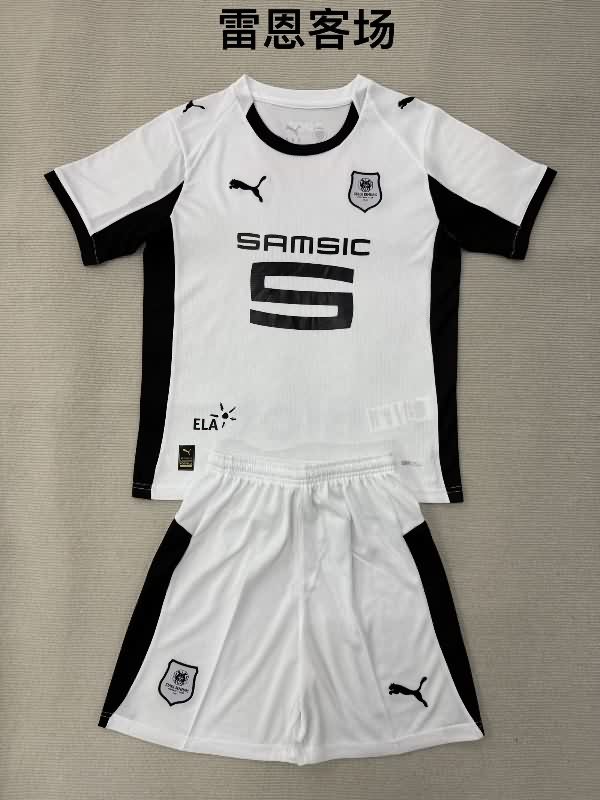Stade Rennais 25/26 Kids Away Soccer Jersey And Shorts