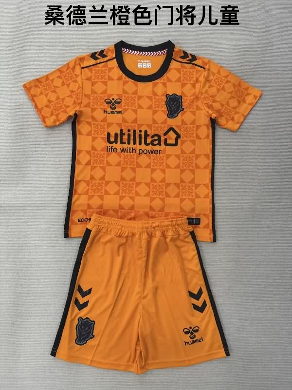 Sunderland 25/26 Kids Goalkeeper Orange Soccer Jersey And Shorts