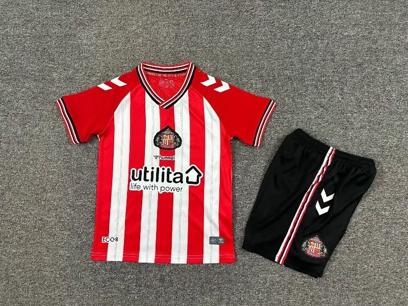 Sunderland 25/26 Kids Home Soccer Jersey And Shorts
