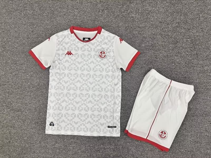 Tunisia 25/26 Kids Away Soccer Jersey And Shorts
