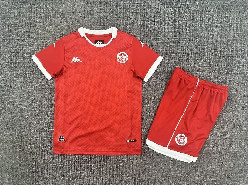 Tunisia 25/26 Kids Home Soccer Jersey And Shorts