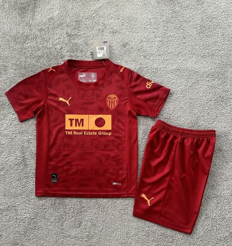 Valencia 25/26 Kids Away Soccer Jersey And Shorts