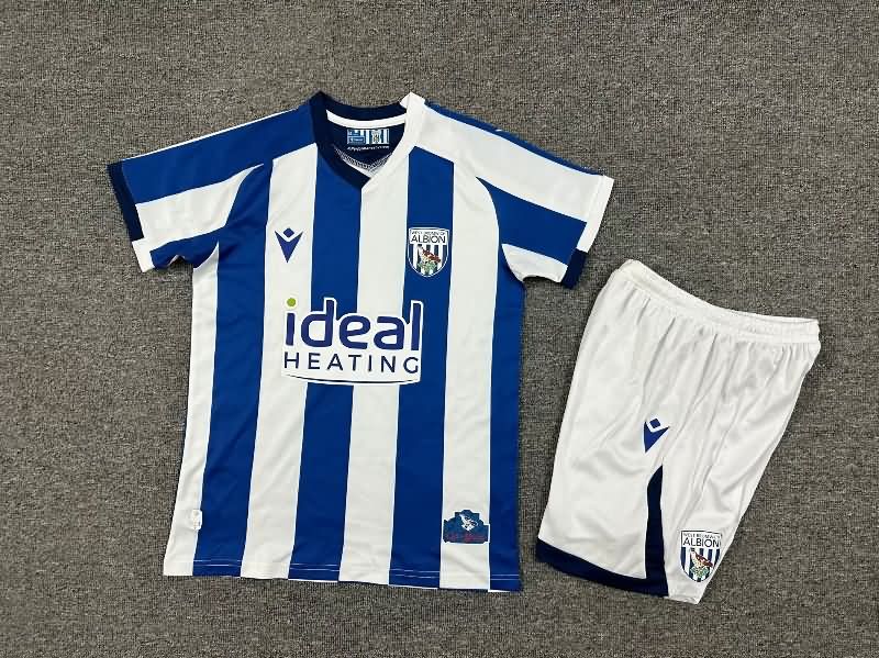 West Bromwich 25/26 Kids Home Soccer Jersey And Shorts