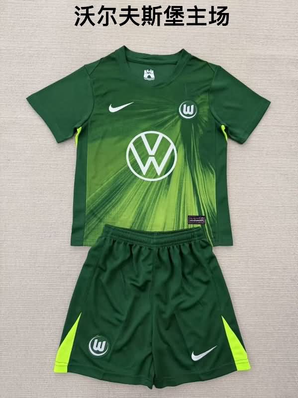 Wolfsburg 25/26 Kids Home Soccer Jersey And Shorts