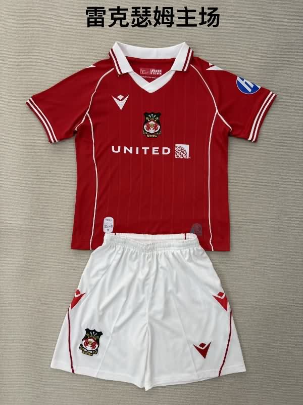 Wrexham 25/26 Kids Home Soccer Jersey And Shorts