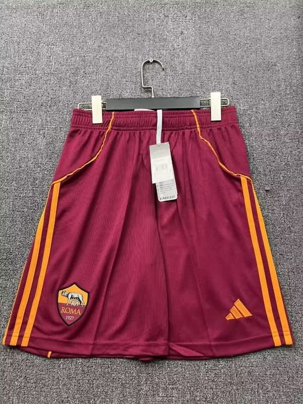AAA(Thailand) AS Roma 25/26 Home Soccer Shorts