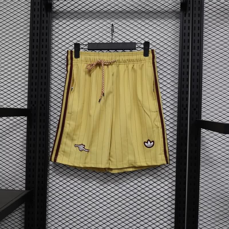 AAA(Thailand) Arsenal 25/26 Yellow Soccer Shorts