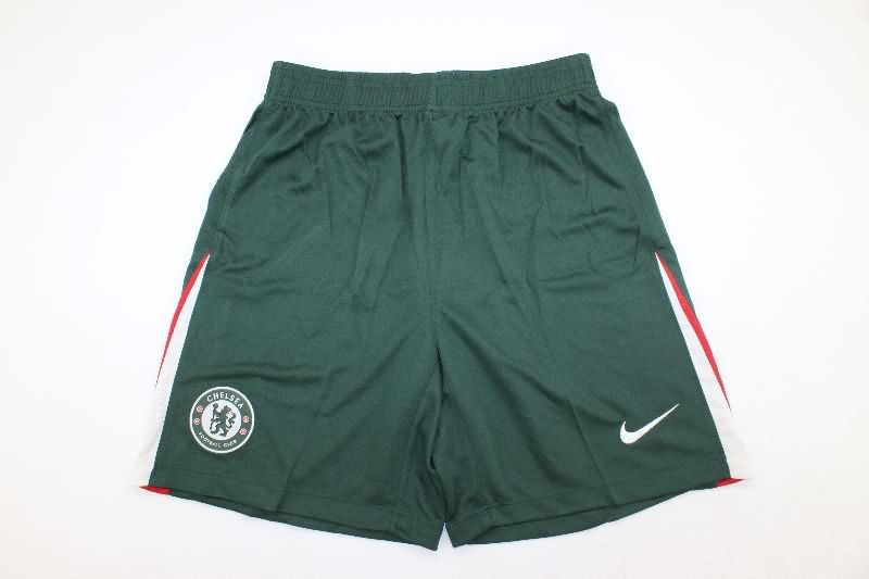 AAA(Thailand) Chelsea 2025/26 Away Green Soccer Shorts