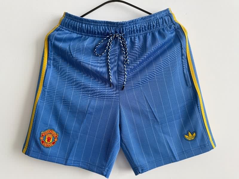 AAA(Thailand) Manchester United 25/26 Blue Soccer Shorts
