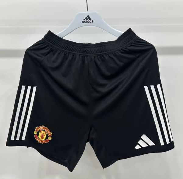 AAA(Thailand) Manchester United 25/26 Home Black Soccer Shorts (Player)