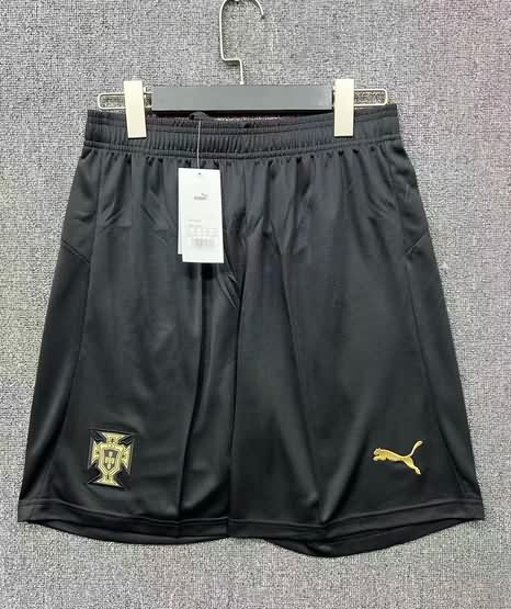 AAA(Thailand) Portugal 25/26 Black Soccer Shorts