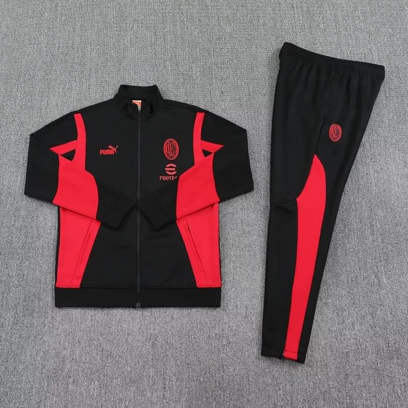 AAA(Thailand) AC Milan 25/26 Black Soccer Tracksuit