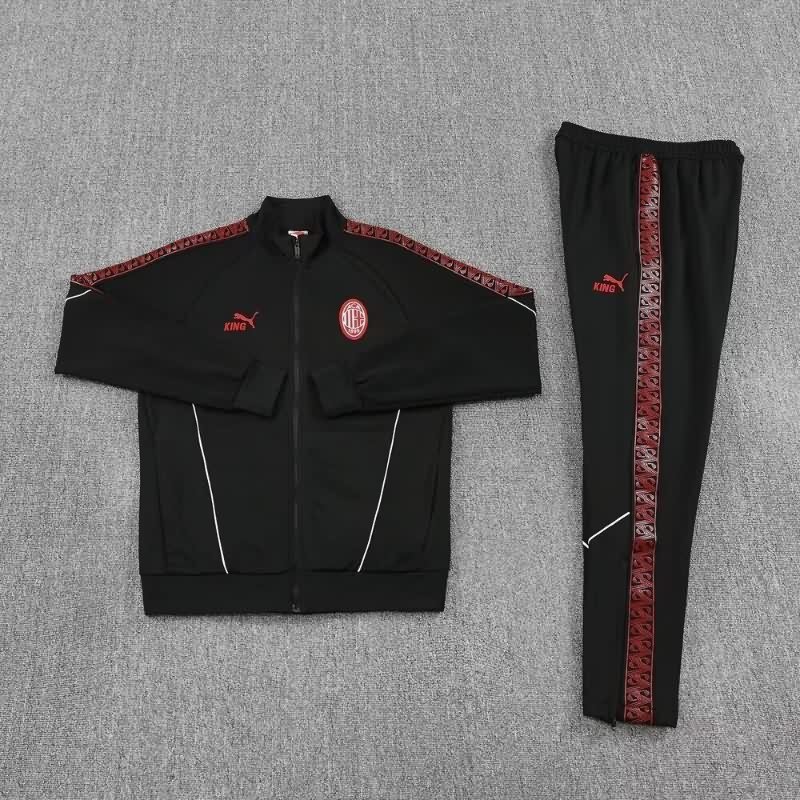AAA(Thailand) AC Milan 25/26 Black Soccer Tracksuit 03