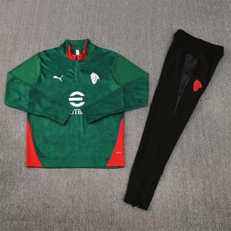 AAA(Thailand) AC Milan 25/26 Green Soccer Tracksuit