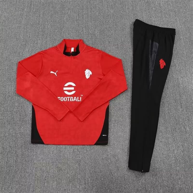 AAA(Thailand) AC Milan 25/26 Red Soccer Tracksuit