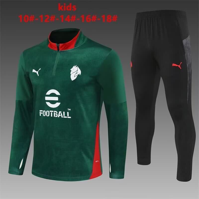 AC Milan 25/26 Kids Green Soccer Tracksuit