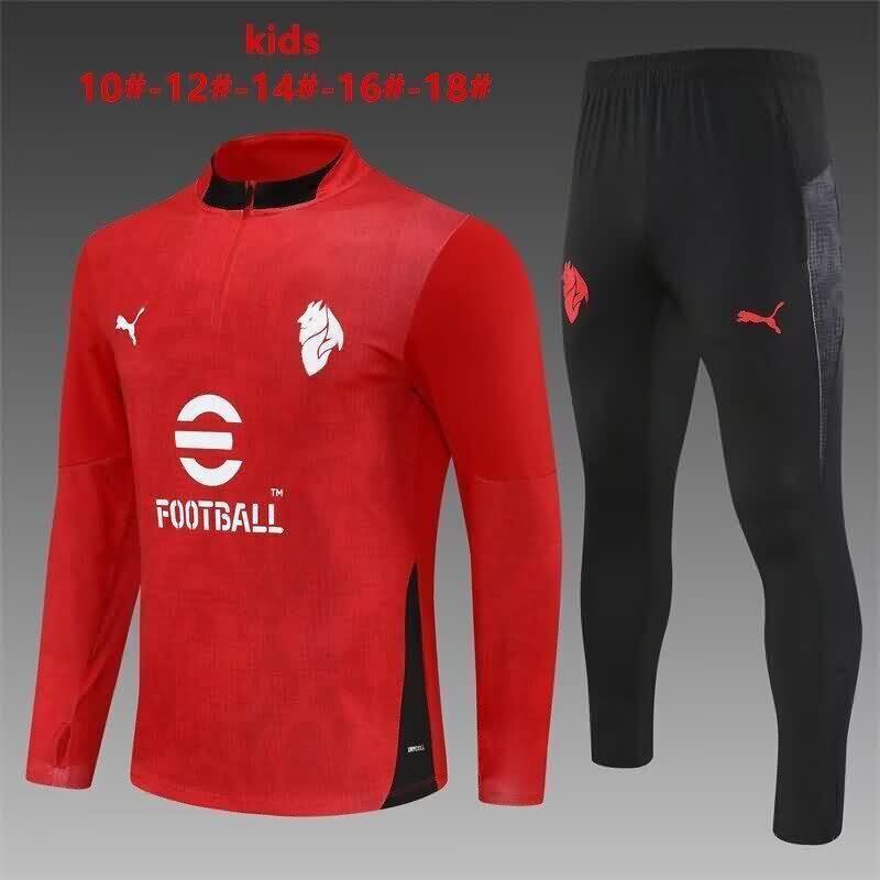 AC Milan 25/26 Kids Red Soccer Tracksuit