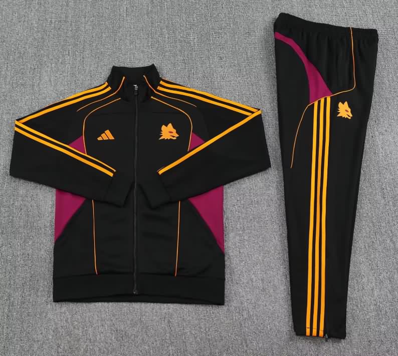 AAA(Thailand) AS Roma 25/26 Black Soccer Tracksuit