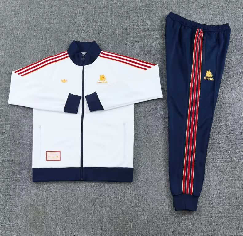 AAA(Thailand) AS Roma 25/26 White Soccer Tracksuit