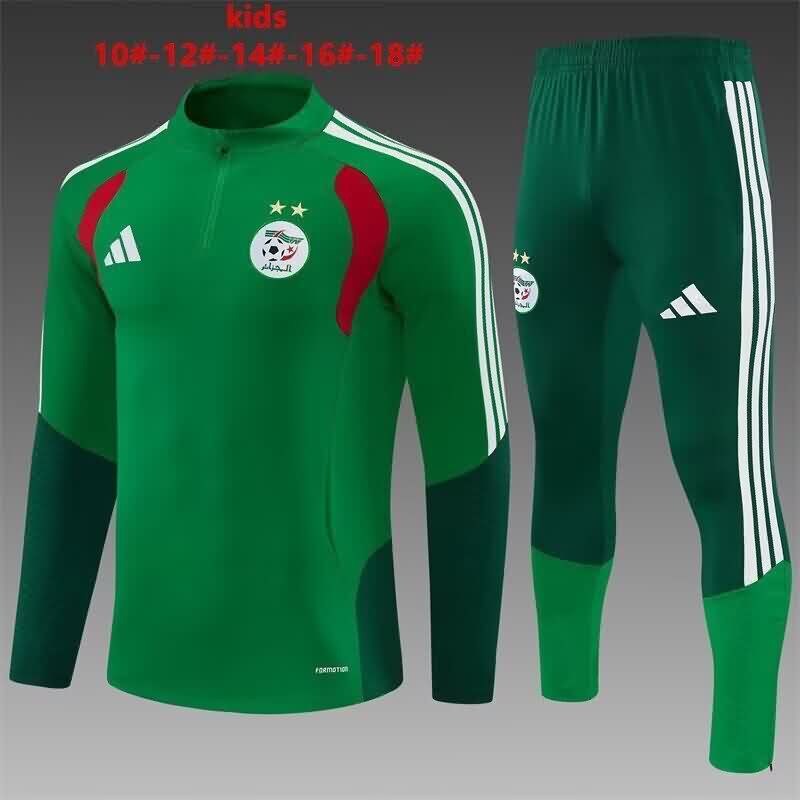 Algeria 2026 Kids Green Soccer Tracksuit