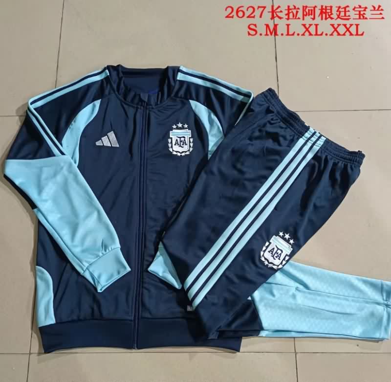 AAA(Thailand) Argentina 2026 Dark Blue Soccer Tracksuit 03