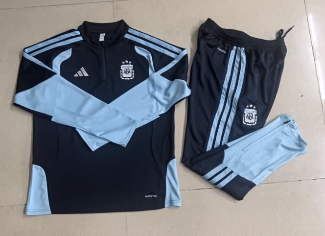 AAA(Thailand) Argentina 2025 Dark Blue Soccer Tracksuit