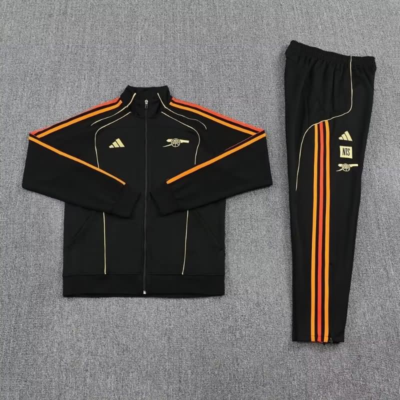 AAA(Thailand) Arsenal 25/26 Black Soccer Tracksuit