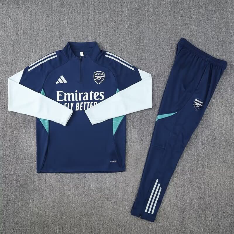 AAA(Thailand) Arsenal 25/26 Dark Blue Soccer Tracksuit 03