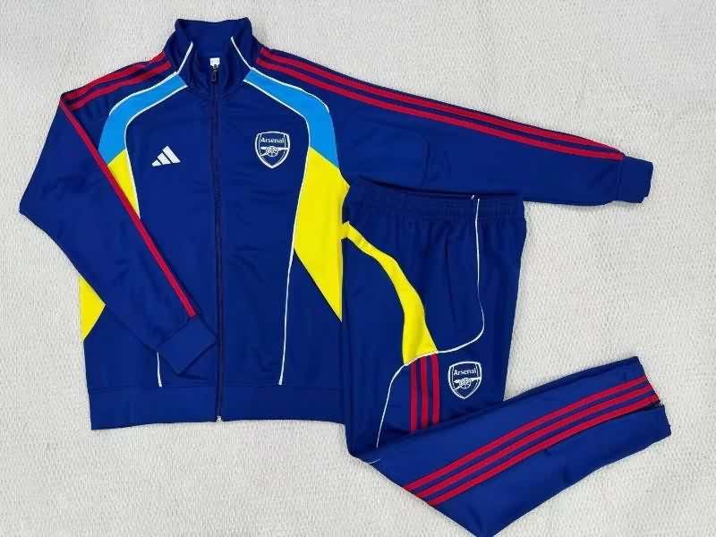 AAA(Thailand) Arsenal 25/26 Dark Blue Soccer Tracksuit 07
